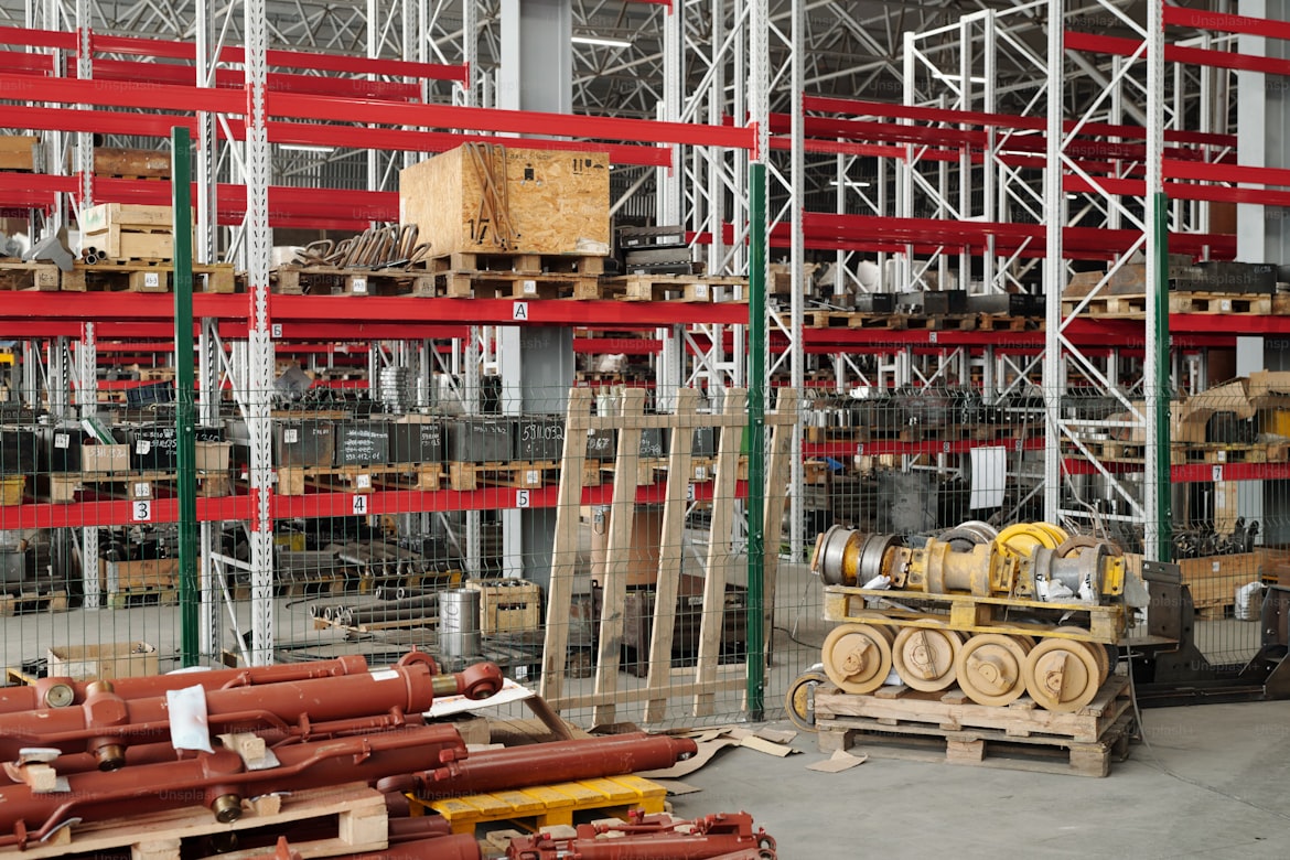 Rows of used Kubota tractors at a Japanese agricultural machinery auction yard