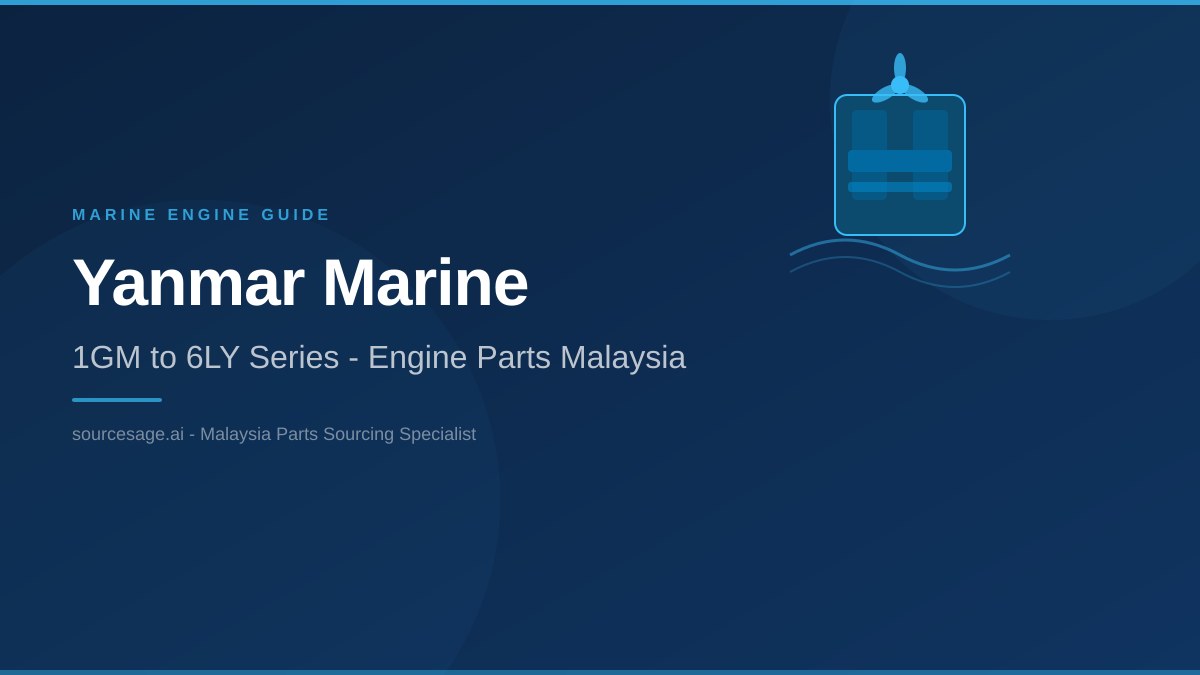 Yanmar marine diesel engine in a Malaysian fishing boat engine room