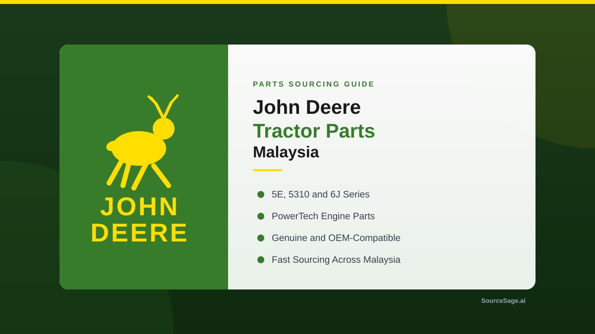 John Deere tractor operating in a Malaysian paddy field